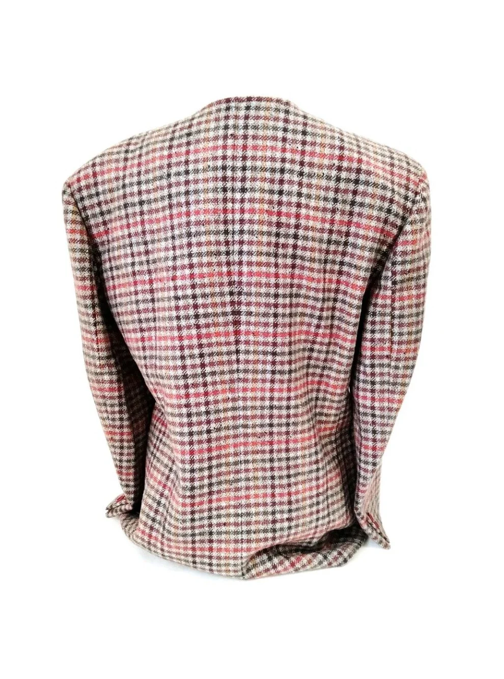 Christian Dior Sports Plaid Double-Breasted Blazer in Red and Black Sz M